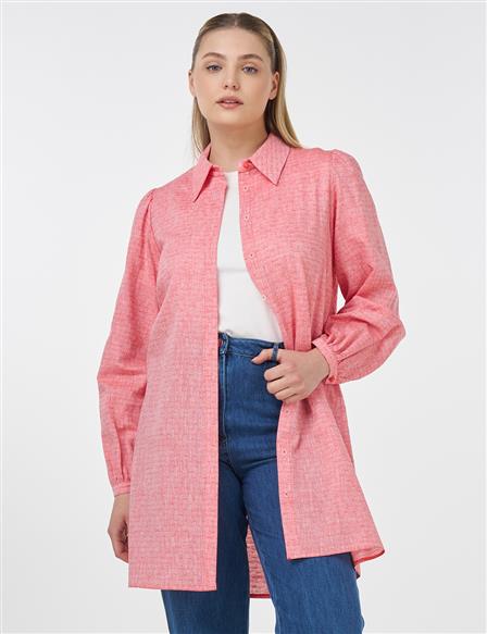 Printed Cotton Tunic Coral