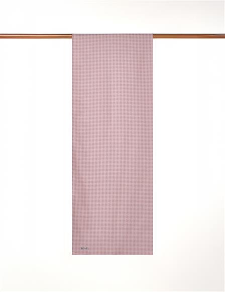 Checkered Monogram Patterned Shawl Powder