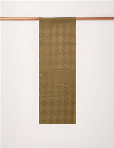 Hound's Foot Patterned Jacquard Shawl Khaki