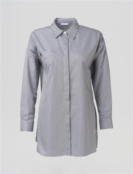 Tek Cepli Basic Tunik Siyah 