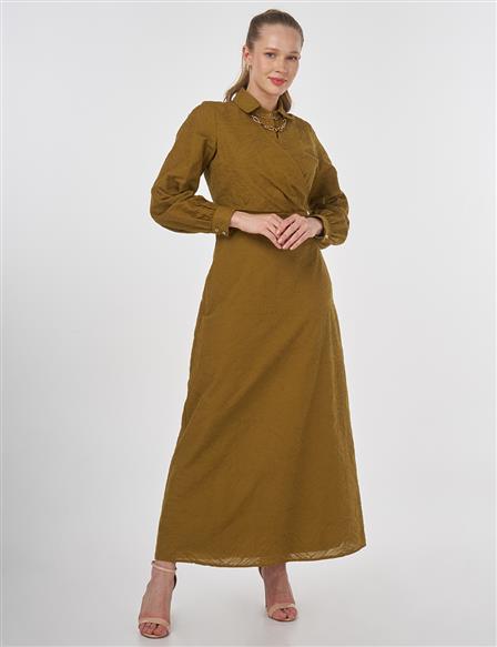 Draped Maxi Dress Dark Olive