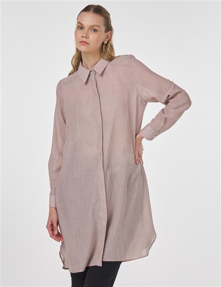 Uzun Basic Tunik Bordo 