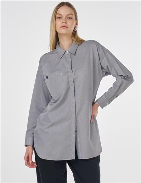 Tek Cepli Basic Tunik Siyah 