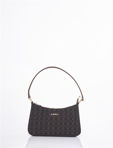 Monogram Desen Hobo Çanta Vizon  