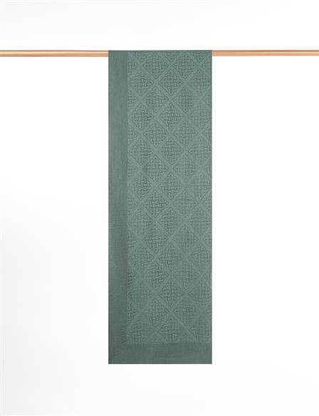Geometrik Desen Pamuk Karışımlı Şal Mint 