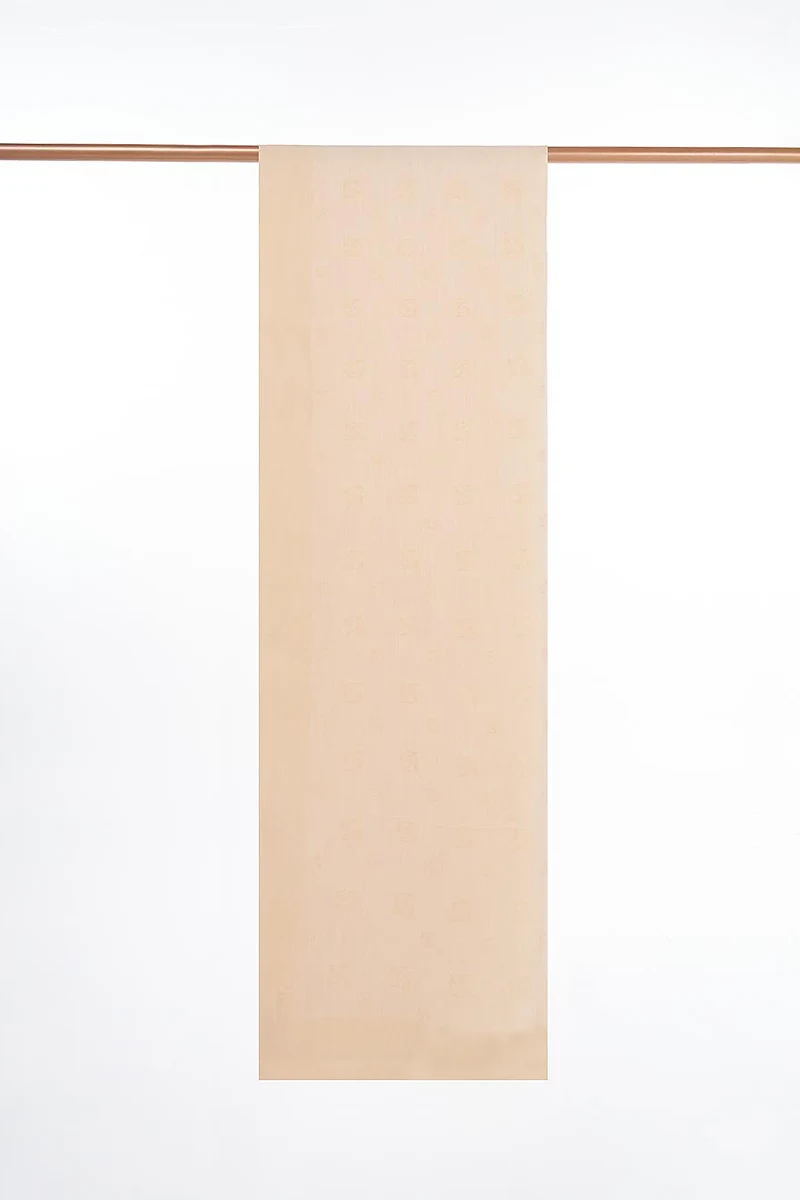 Natural Shawl with Logo Beige