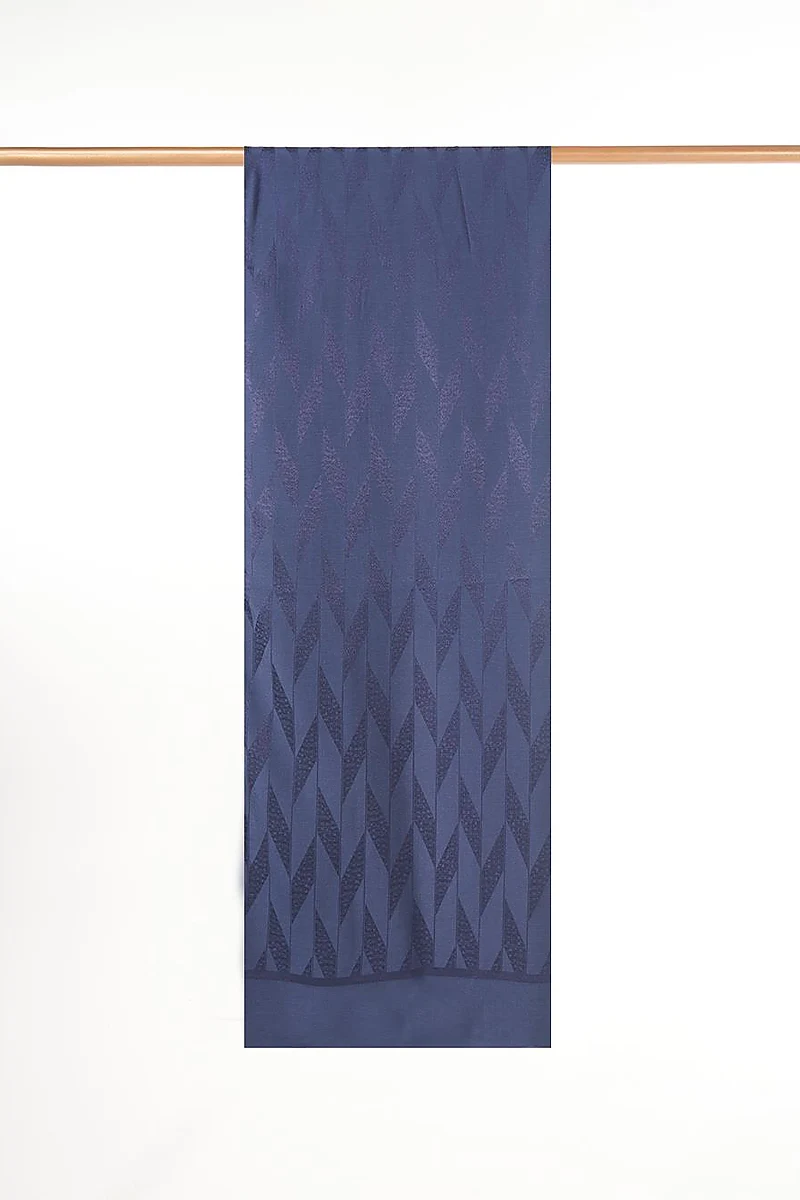 Geometric Pattern Sapphire Shawl Navy Blue