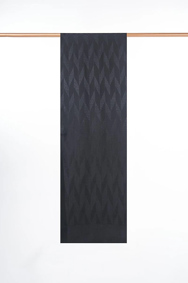 Geometric Pattern Sapphire Shawl Black