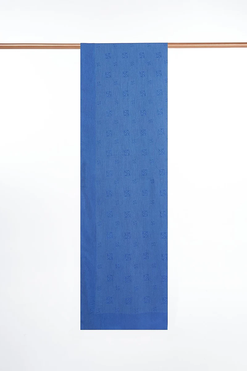 Natural Shawl Indigo with Logo
