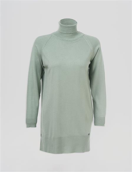 Turtleneck Knitwear Blouse Moss Green