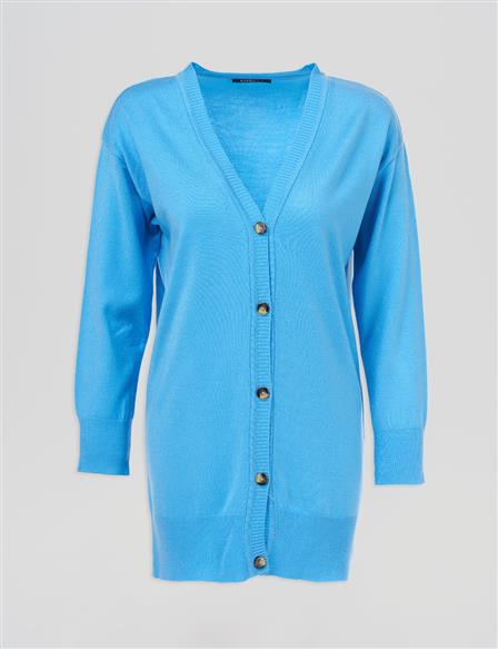 Basic Knitwear Cardigan Blue 