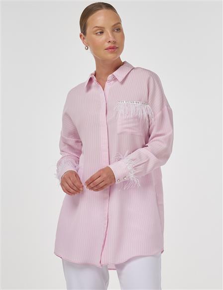 Otrişli Modal Tunik Pembe 