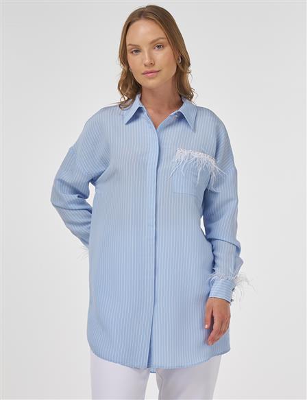 Ruched Modal Tunic in Dusty Gray