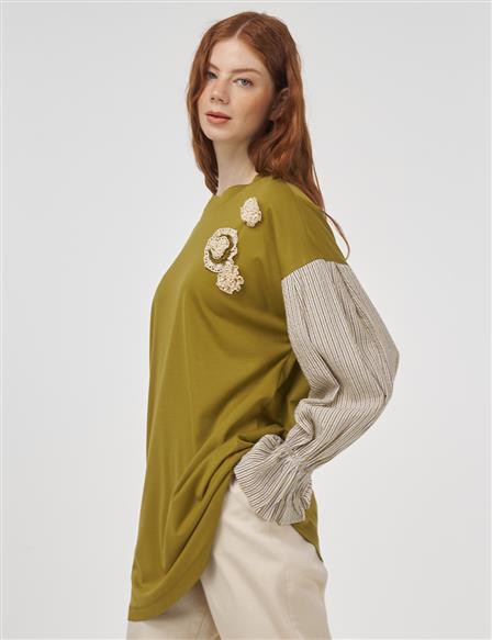 Garnili Penye Sweatshirt Haki 