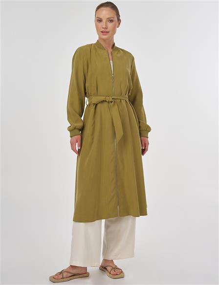 Windbreaker Detailed Modal Throw-On Khaki