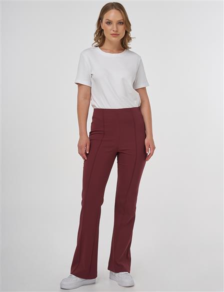 Çimalı Flare Fit Pantolon Bronze Brown