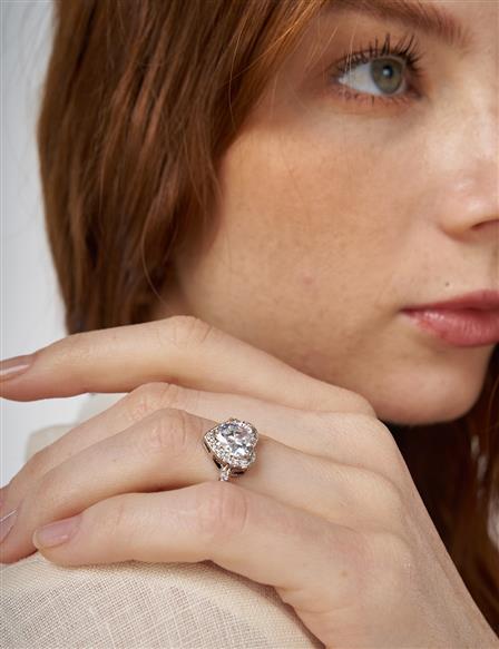 Heart-Shaped Ring – Silver