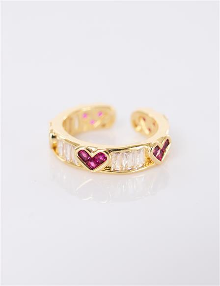 Pembe Kalpli Yüzük Gold