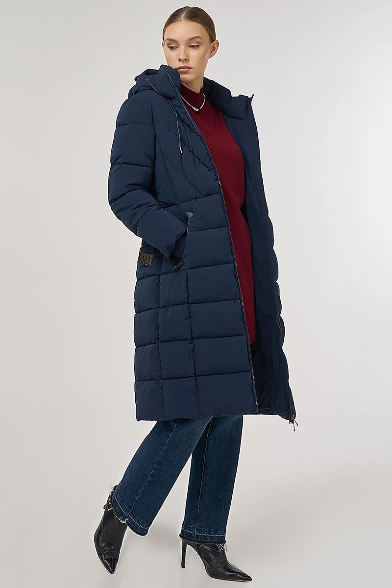 Hood-Detail Anorak Jacket Navy 
