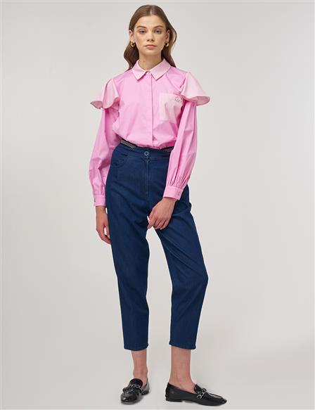 Relax Fit Denim Pants Navy