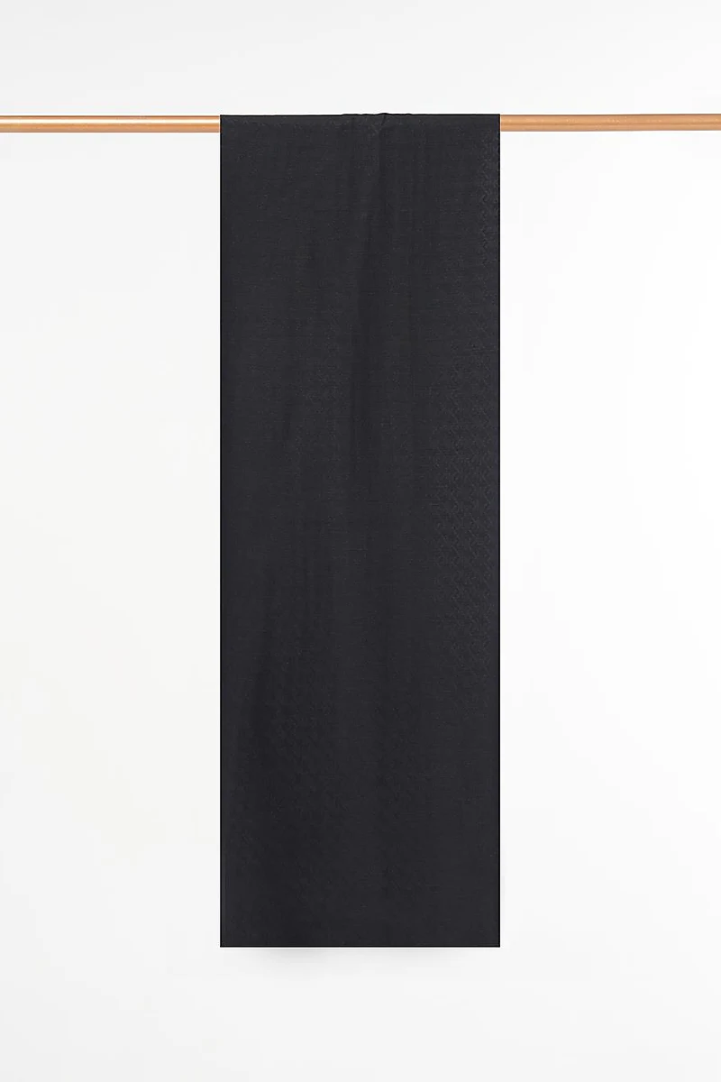 Logo Silk Scarf – Black