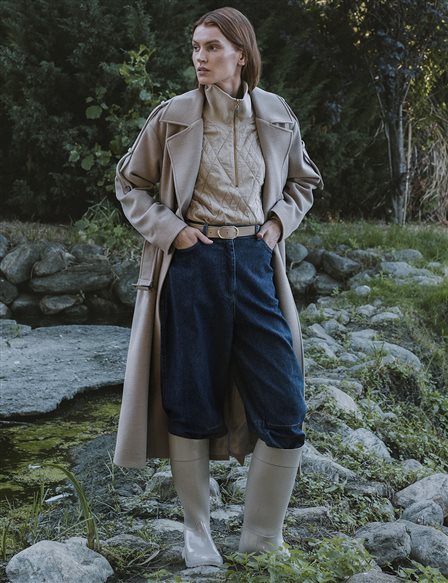Dikiş Detaylı Denim Pantolon Lacivert 