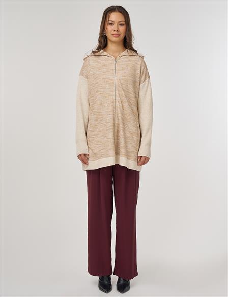 Mélange Cardigan Beige