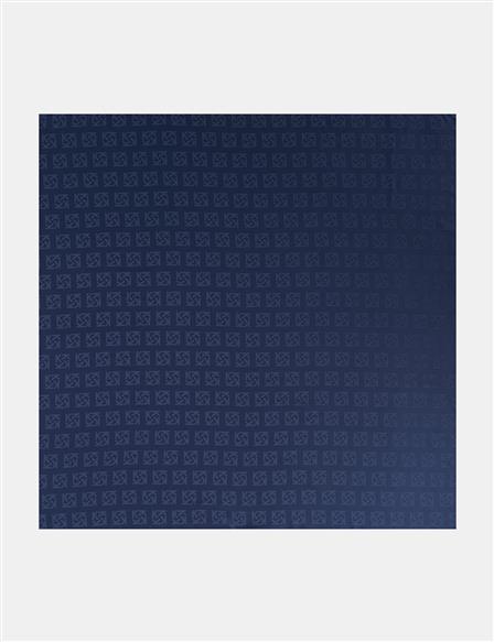 Logo Silk Scarf – Navy 
