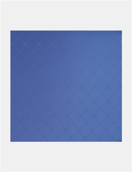 Square Pattern Silk Scarf Indigo 