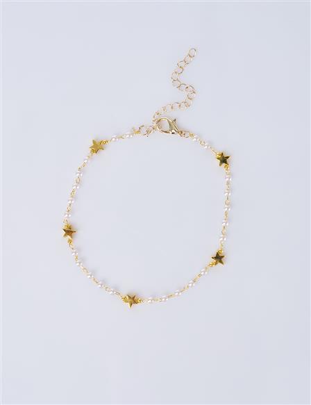 Star Figured Anklet, Gold