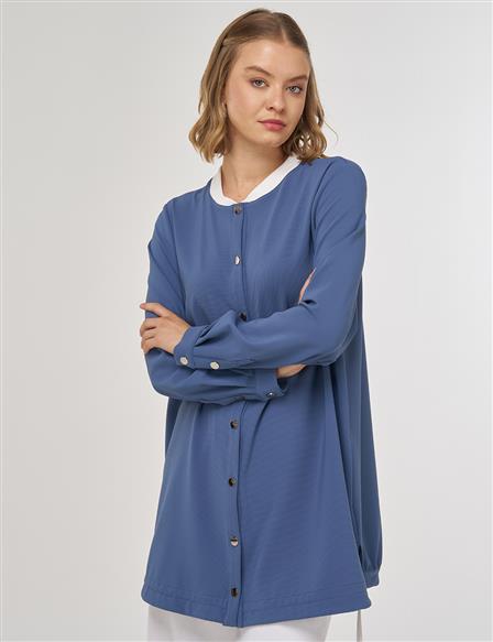 Rahat Kesim Tunik İndigo 