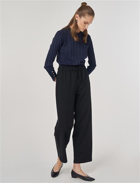 Relaxed-Fit Lyocell Pants Black 
