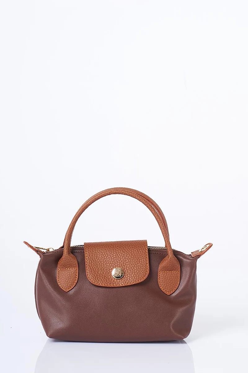 Small Fabric Bag Dark Brown