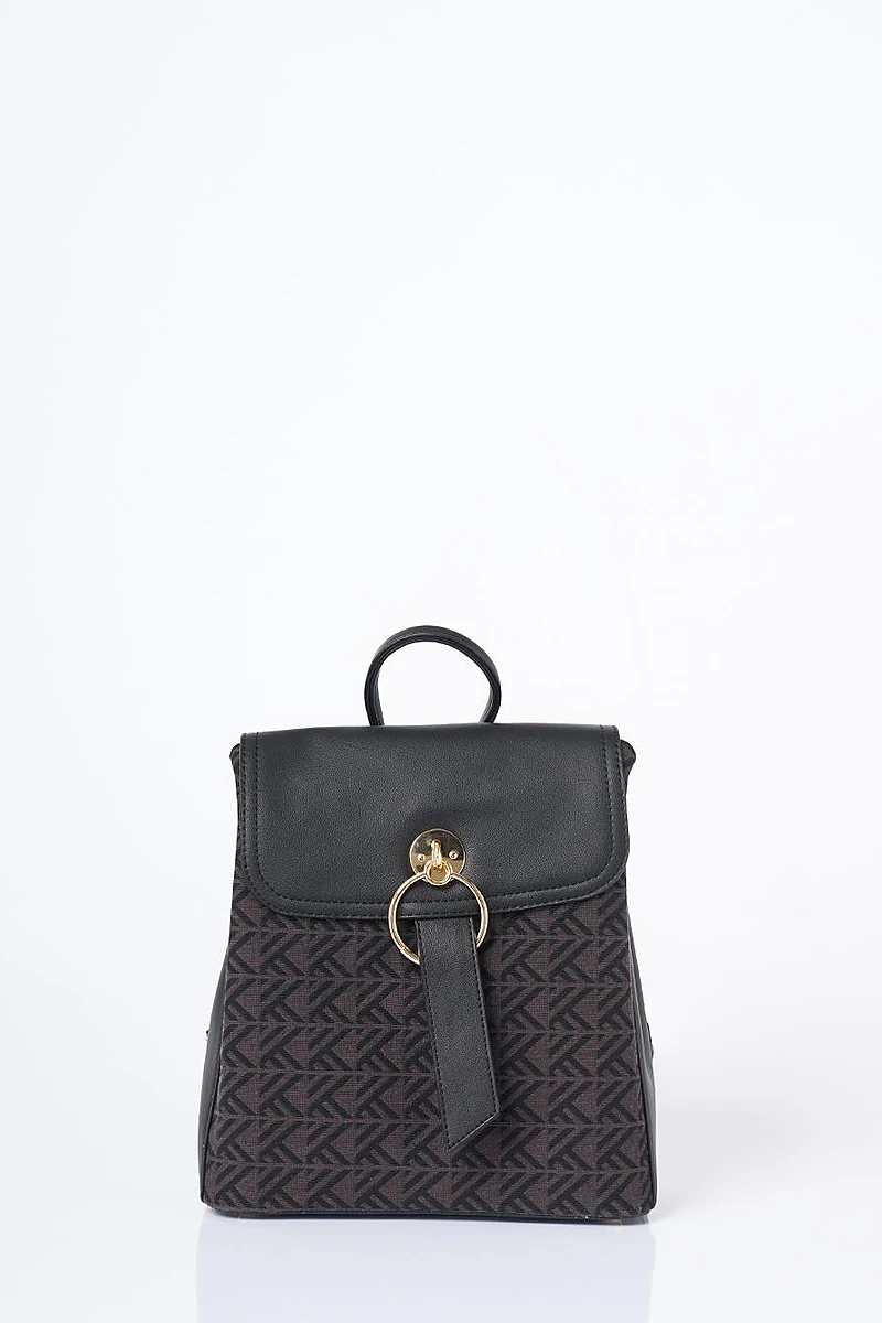 Monogram Pattern Medium Shopper Bag Brown