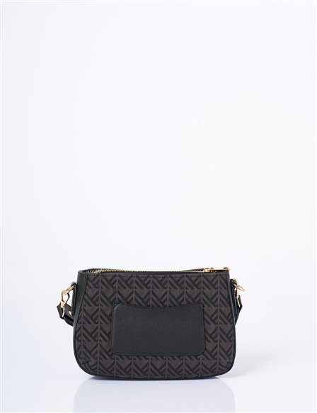 Monogram Desen Hobo Çanta Kahve