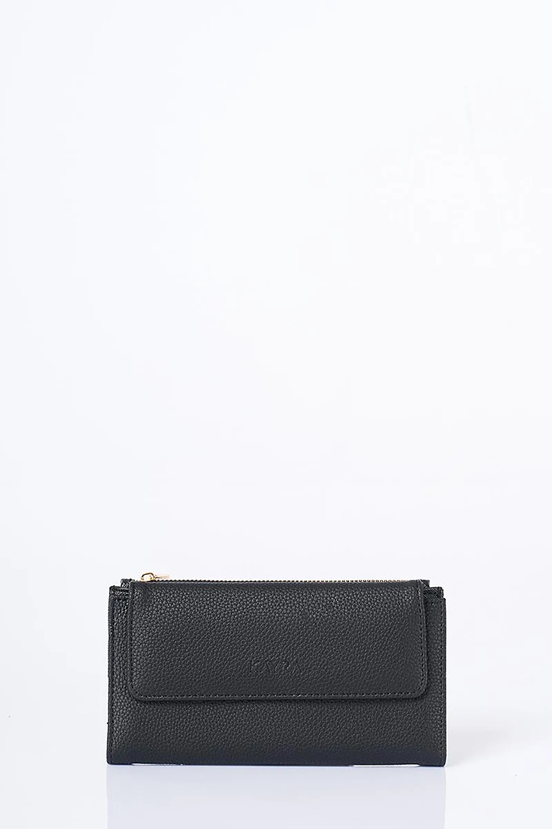 Magnetic Closure Wallet Black