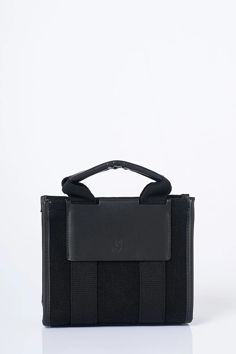 Strap Detailed Denim Bag Grey