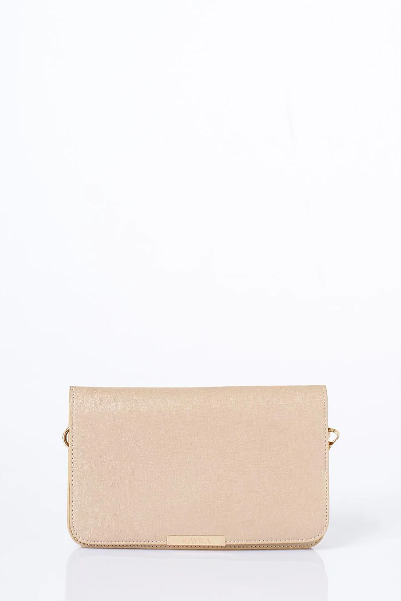 Flap Bag Wallet in Gold