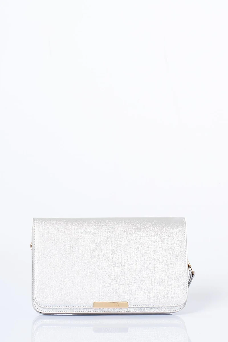 Flap Bag Wallet in Silver