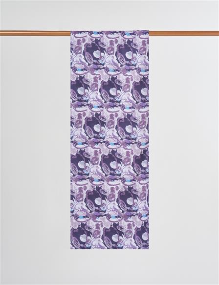 Batik Desenli Şal Mor 