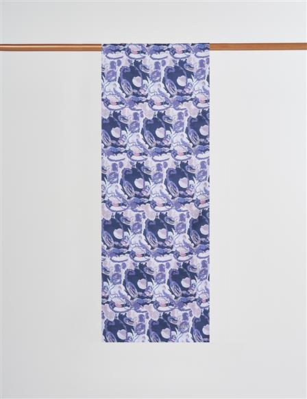 Batik Desenli Şal Lacivert 