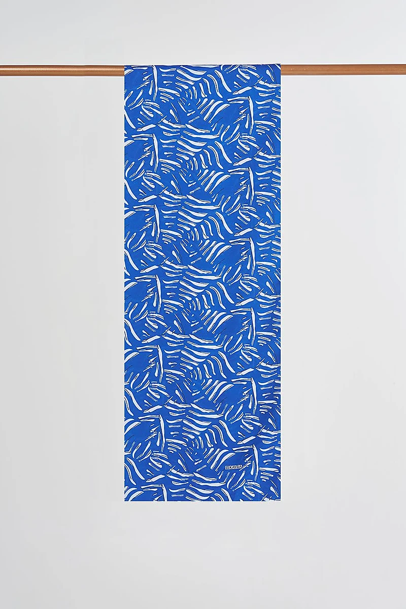 Abstract Pattern Digital Printed Shawl Indigo