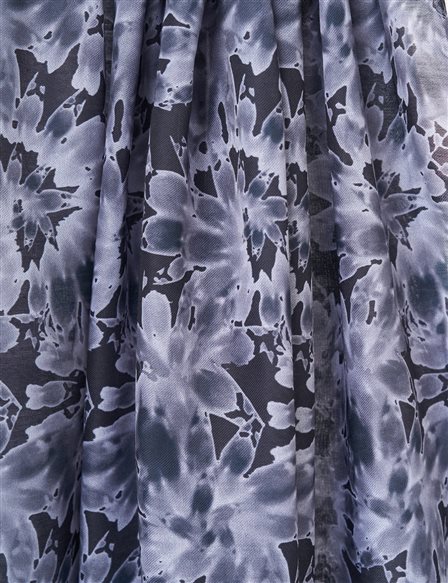 Batik Desen Dijital Baskı Şal Siyah