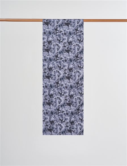 Batik Desen Dijital Baskı Şal Siyah