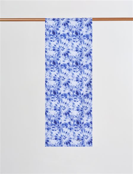 Batik Desen Dijital Baskı Şal İndigo