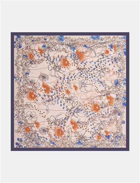 Karma Desen Viskon Eşarp Somon