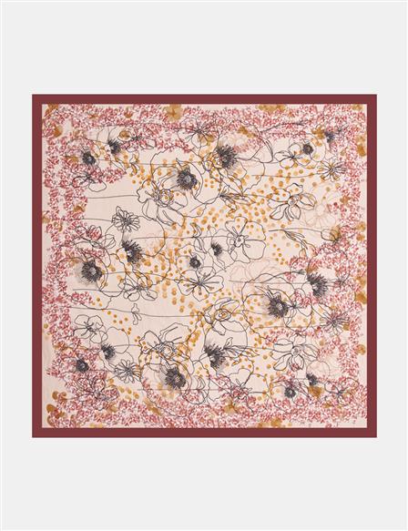 Karma Desen Viskon Eşarp Mürdüm 