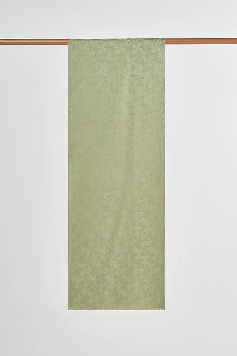 Jacquard Shawl with Logo Detail Aqua Green