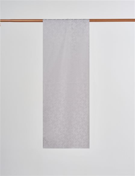 Jacquard Shawl with Logo Detail Silver