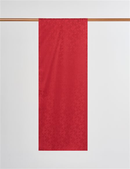 Logo Detaylı Jakarlı Şal Vişne 